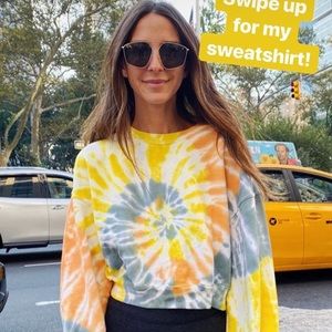 BALLOON SLEEVE SWEATSHIRT IN SWIRLED sz small